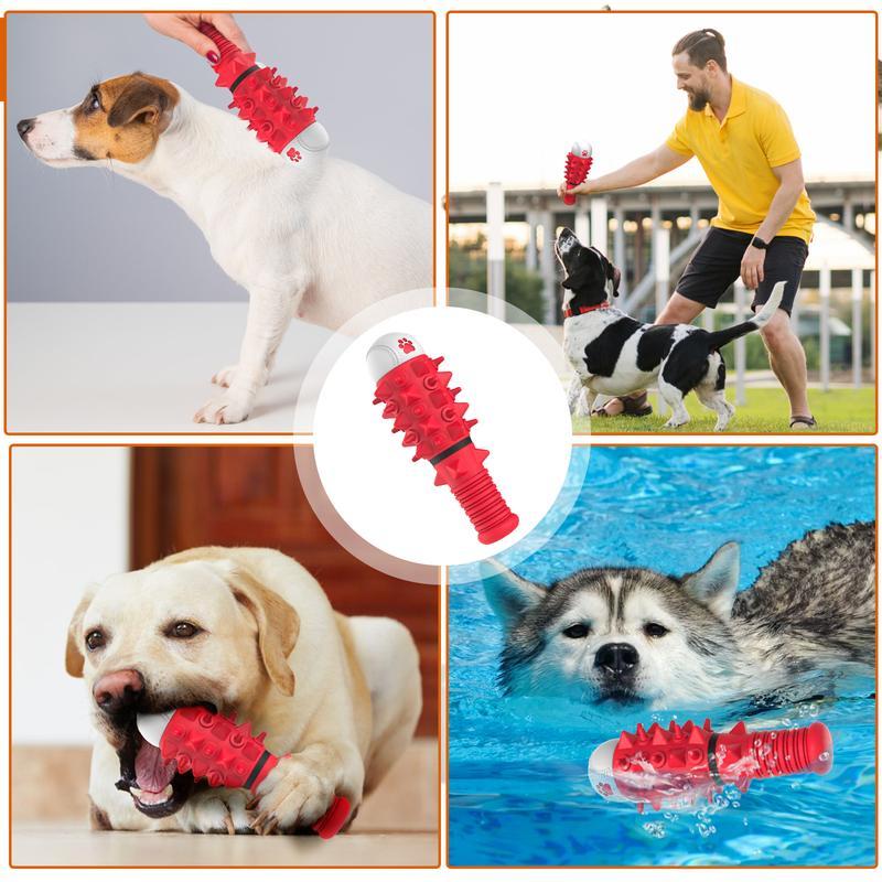 Interactive Rubber Chewing Toy For Medium And Large Dogs With Fun Squeaker