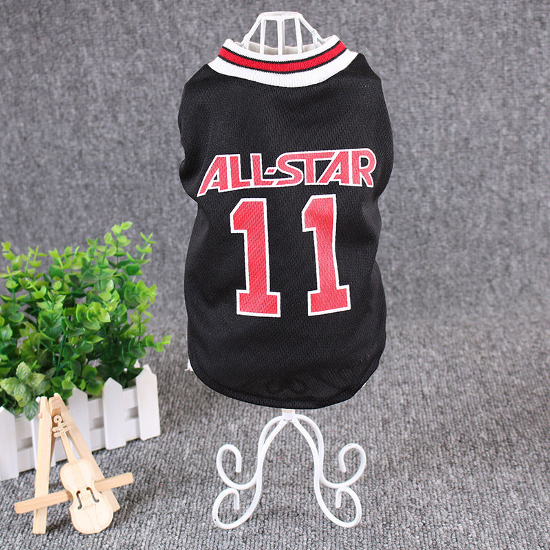 Hot World Cup Ball Spring And Summer Dog Vest Casual Cotton Pet T-Shirt All Star Design