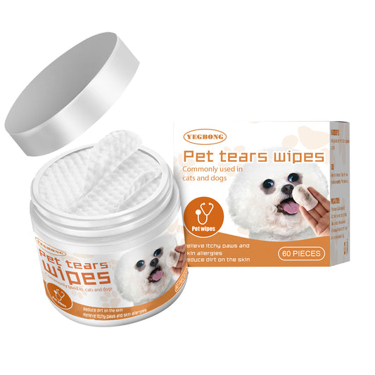 Yegbong Pet Wet Wipes for Dogs and Cats Tear Stain Removal Eye Cleaning Cotton Pads - Chriswell’s