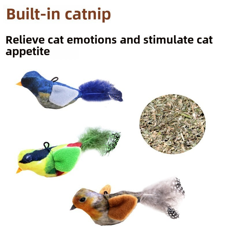 Pet Sound Bird Toy for Cats and Dogs, Safe Durable Anti-Bite Material, Alleviates Pet Anxiety, Random Colors - Chriswell’s