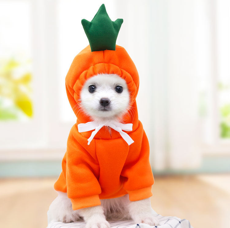 Cute Fruit Hoodies Winter Warm Fleece Dog Clothes for Small Dogs Puppy Cat Costume Coat for French Chihuahua - Chriswell’s