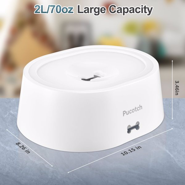 2 Liter Pet Drinking Basin With Splash Proof Design and Water Quality Filter Element - Chriswell’s