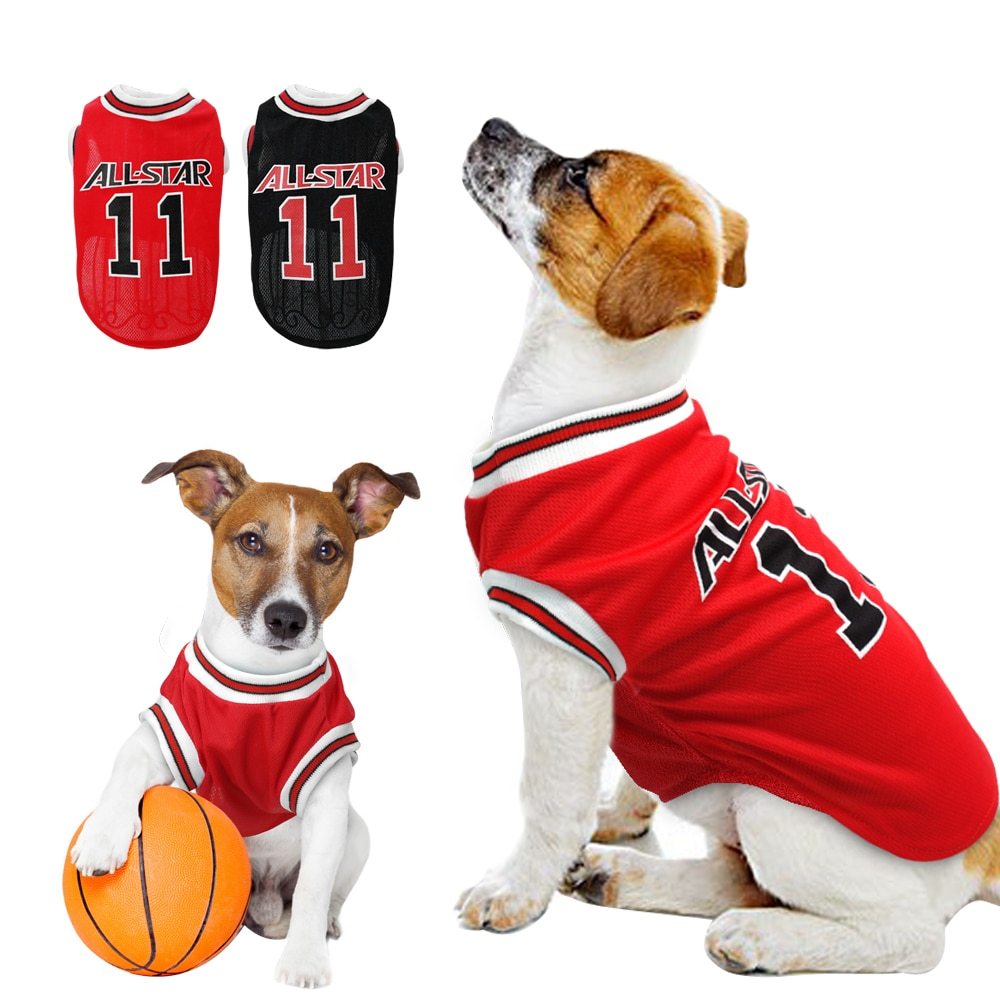 Hot World Cup Ball Spring And Summer Dog Vest Casual Cotton Pet T-Shirt All Star Design