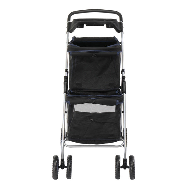 4-Wheeled Double-Decker Pet Stroller for Two Dogs and Cats - Chriswell’s