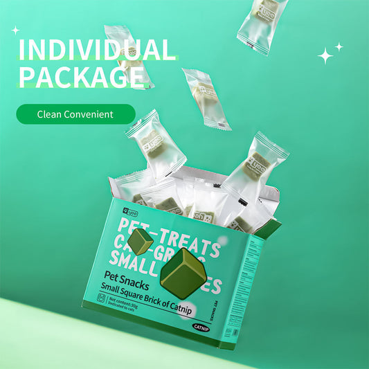 Cat Grass Small Square Brick Catnip Pet Treats for Adult Cats 60g - Chriswell’s