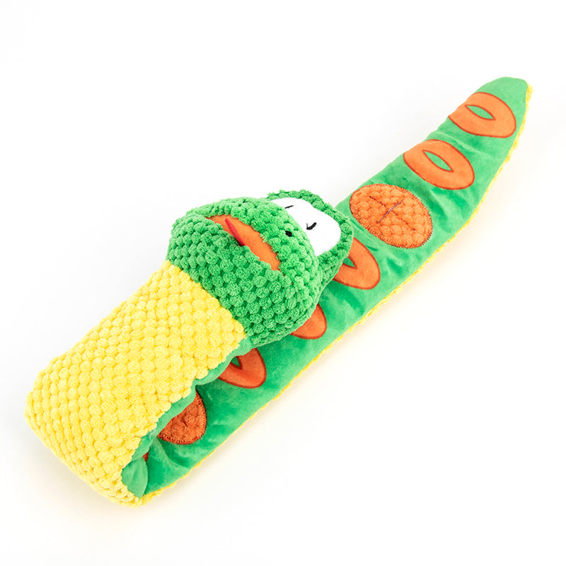 Snake Snuffle Toy Squeaky Dog Toy Boredom Relief Game Dog Puzzle Plush Toy IQ Training Snuffle Toys For Dogs Foraging Instinct Training Dog Chew Toy Treat Dispenser