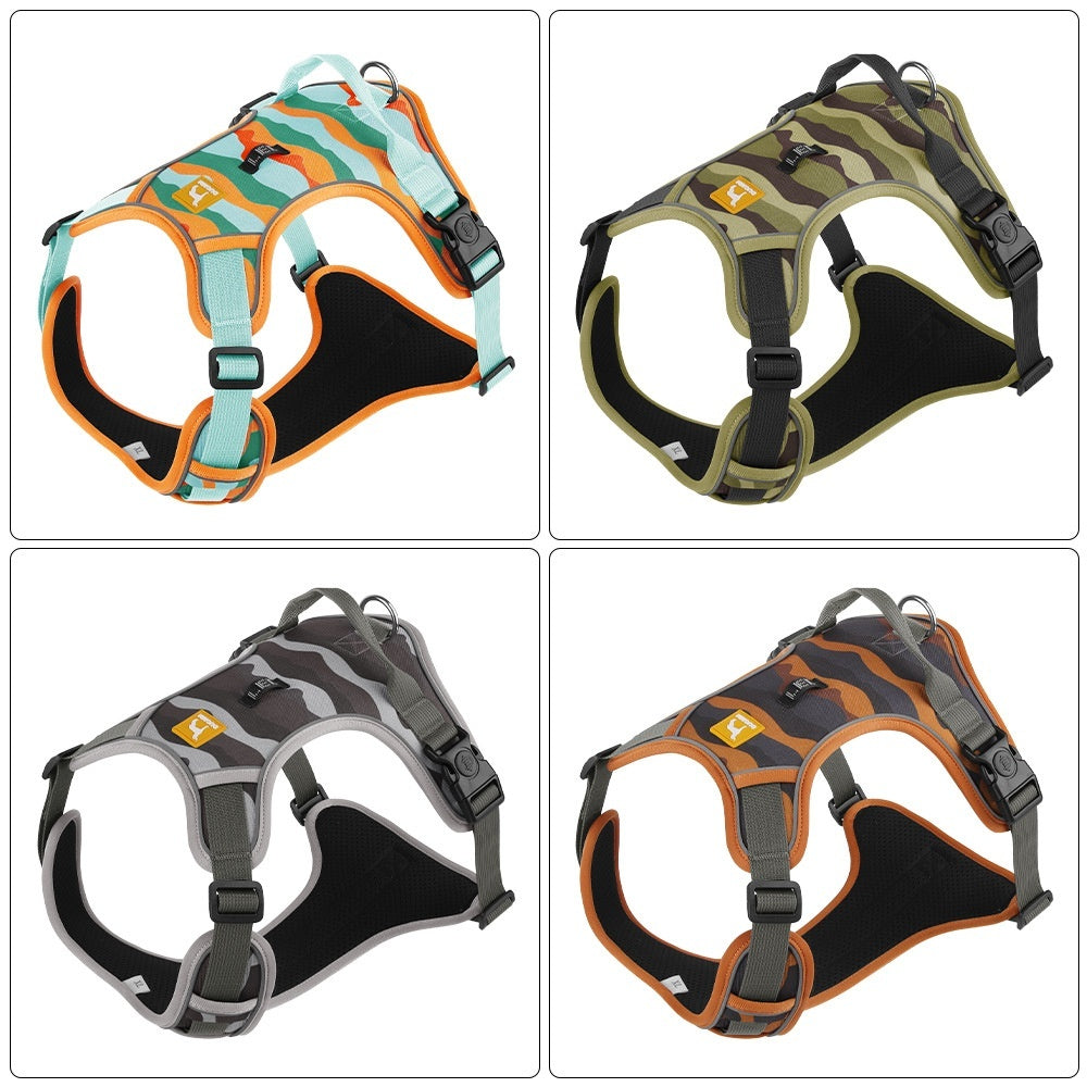 Dog Chest And Back Reflective Adjustable Commuter Harness With Handle For Pets - Chriswell’s