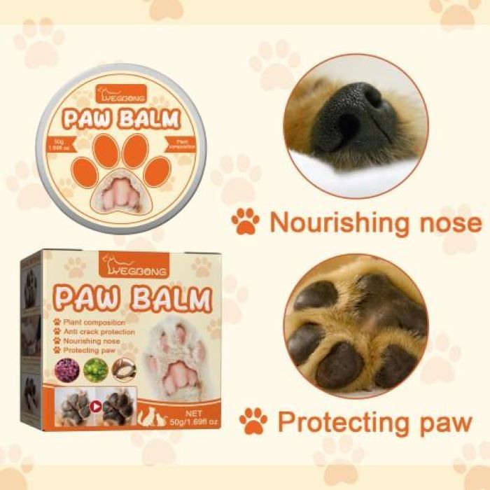 Natural Plant Formula Pet Paw Balm for Cats and Dogs Softens Dry Paw Pads Lick Proof 1.7 Oz - Chriswell’s