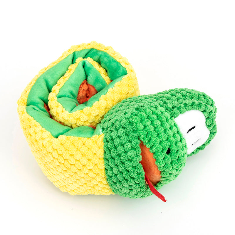 Snake Snuffle Toy Squeaky Dog Toy Boredom Relief Game Dog Puzzle Plush Toy IQ Training Snuffle Toys For Dogs Foraging Instinct Training Dog Chew Toy Treat Dispenser