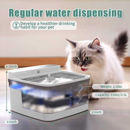 Luxury Pet Water Fountain Ultra Quiet BPA Free with Smart Filtration for Healthy Hydration - Chriswell’s