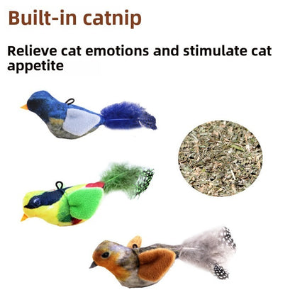 Pet Sound Bird Toy for Cats and Dogs, Safe Durable Anti-Bite Material, Alleviates Pet Anxiety, Random Colors - Chriswell’s