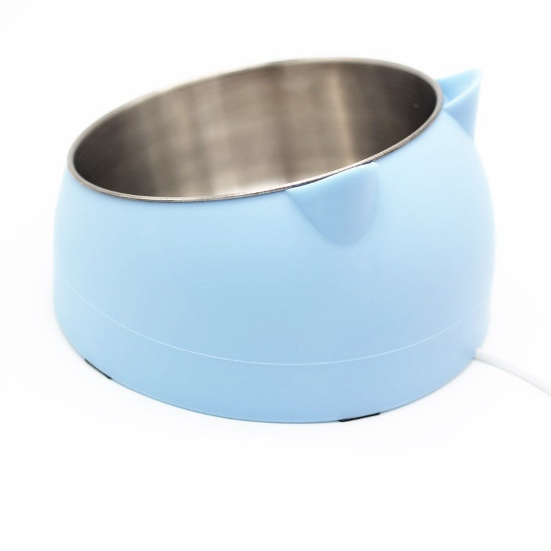Stainless Steel Double Dog Bowl With Cervical Protection Tilted Pet Food Basin - Chriswell’s