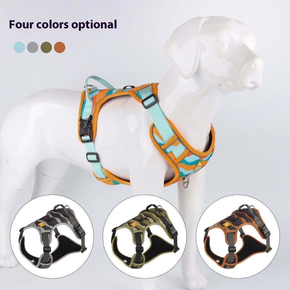 Dog Chest And Back Reflective Adjustable Commuter Harness With Handle For Pets - Chriswell’s